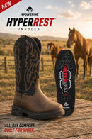 WOLVERINE HYPERREST Square Toe Insoles – Polyurethane Cushioning for Square-Toe Boots, Shock Absorbing Ergonomic Support, Comfort for All-Day Wear, Coolmax Breathable Top-Layer Men’s 10/11 — 2