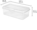 Sterilite 12-Pack FlipTop Stackable Rectangular Storage Bin with Hinging Lid, Clear — 3