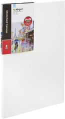 KINGART Stretched White Canvas Set – Rectangle, 24x36 Inch, 2-Pack – 100% Cotton, Triple Gesso Primed – 5/8" Profile Back-Stapled Artist Boards for Acrylic, Oil, Pouring, & Mixed Media Painting | 24" x 36" — 4