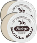 Fiebing's White Saddle Soap for Leather (12oz 2 Pack, 24oz Total) - Leather Cleaner & Conditioner to Soften, Protect & Restore Leathercraft - Leather Soap for Car Seat, Couch, Boot, Bag, & Saddles — 2