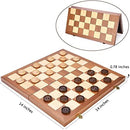 VAMSLOVE 14inch Checkers Folding Wooden Game Set, 8x8 Classic Checkerboard…
