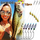 10Pcs Fishing Bullet Weights Texas Rigs Ready Kit,Worms, Sinker (10g/7g/5g),…