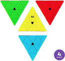 D-FantiX QYTOYS Qiming Pyramid Speed Cube 3x3, Stickerless Triangle Puzzle — 3