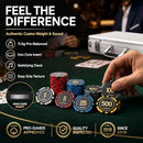 LOYCHIP 300pc Poker Chip Set 11.5g Numbered Aluminum Case Texas Holdem