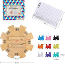 Mexican Train Dominoes Accessories Set with Wooden Hub (Felted Bottom) -…