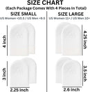 Heel Lift Inserts for Women and Men - 4 pcs Stackable Adhesive Gel Heel Cushions, Adjustable Height Increasing Insoles for Leg Length Discrepancy 1/8", 1/4", 3/8", 1/2" (Small) — 5