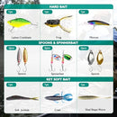 FONMANG Fishing Lures - Tackle Box with Tackle Included, Fishing Kit with…