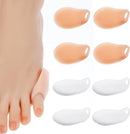 Dimeho Tailor's Bunion Pads 8 Pack Soft Gel Bunionette Cushions Pinky Toe Protector Tailors Bunion Corrector for Pain Relief | Transparent/Skin color — 1
