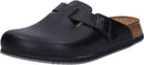 Birkenstock Unisex Adult Boston Super Grip Leather Clogs – Black — 1