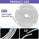 Rhinestone Shoe Laces,Rhinestone Laces for Sneakers,Crystal Shoe Lace for Sneakers,Crystal Shoes Lace for Sweatpant | Transparent Crystal | Quantity: 4 Pcs — 4