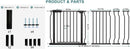 Extra Wide Baby Gate Tension Indoor Safety Gates Black Metal Large Pressure…