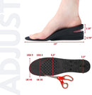 Height Increase Insole (1 Pair) 4 Layer Hell, Air Taller Cushion Shoe Lifts for Men and Women (2.75 Inch) Elevated, and Arch Support | Lifted, Insert, Comfort and Breathable Black — 2
