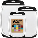 GORILLA GRIP BPA-Free Reversible Kitchen Cutting Board, Set of 3, Black — 1