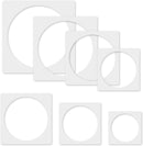 Round Stencil, 8 PCS Different Size Round Stencils, Template Stencil, Large Stencil for Spray Painting, Painting Template for Fabric Walls Arts Paper — 1