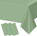 3Pack Sage Green Plastic Tablecloths for Rectangle Tables, Light Green Disposable Tablecloth, Waterproof Sage Green Table Cover for Birthday Bridal Wedding Baby Shower Party Decorations, 54 X 108Inch | 3 Pack — 1