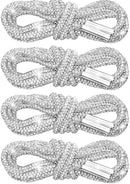 Rhinestone Shoe Laces,Rhinestone Laces for Sneakers,Crystal Shoe Lace for Sneakers,Crystal Shoes Lace for Sweatpant | Transparent Crystal | Quantity: 4 Pcs — 3