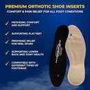 Happy Feet Plantar Fasciitis Orthotic High Arch Support Gel Insert Shoe Insoles for Men and Women — 4