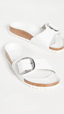 Birkenstock Madrid Big Buckle - Oiled Leather – White — 3
