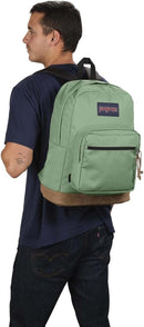 JanSport Right Pack Backpack - Durable Daypack with Padded 15" Laptop Sleeve, Spacious Main Compartment & Integrated Water Bottle Pocket - Loden Frost — 6