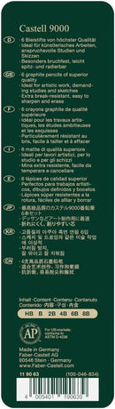 Faber-Castell - Castell 9000 Art Set Pencil (Pack of 6), Green | 1 — 3