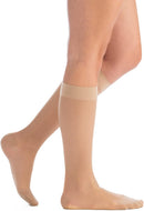 EvoNation Women's Sheer Knee High 20-30 mmHg Firm Compression Stockings | X-Large Wide | Nude — 1