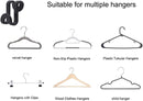 60 Pcs Clothes Hanger Connector Hooks, for Velvet Huggable Hangers, Wooden Hangers, Heavy Duty Space Saving for Closet (Black,60) — 5