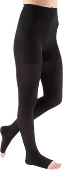 Mediven Comfort Women’s Open Toe 20–30 mmHg Compression Pantyhose | V Petite | Ebony — 4