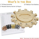plusvivo Mexican Train Dominoes Accessories Set-Including a 7.89-Inch Wooden…