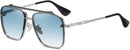 Dollger Square Aviator Sunglasses for Men and Women Fashion Metal Vintage Gradient Shades Sunglasses UV400 Protection | C:gold Frame Gradient Brown Lens+gold Frame Gradient Blue Le | 62 Millimeters — 8