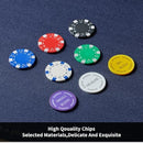 Boyzhood Poker Chips,300 Pcs Poker Set with Aluminum Travel Case,11.5 Gram…