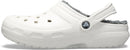 Crocs Unisex-Adult Classic Lined Clog | 7 Women/5 Men | White/Grey — 7