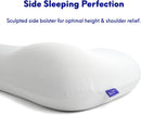 C CUSHION LAB Deep Sleep Pillow, Patented Ergonomic Contour Design for Side & Back Sleepers, Orthopedic Cervical Shape Gently Cradles Head & Provides Neck Support & Shoulder Pain Relief - Calm Grey — 2