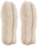 [2 Pair]Real Pure Sheepskin Luxury Insoles Sheepskin Lambswool Blended Shoe Insoles | Durable & Fluffy Perfect for Flat, Beige, [2-Pairs]US 8 — 1