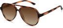 SOJOS Classic Polarized Aviator Sunglasses for Women Men, Retro Trendy Aviators Shades SJ2201 | Amber Brown Tortoise/Brown | 58 Millimeters — 1
