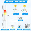 Fishing Slip Bobbers Kit- 60pcs Fishing Bobbers Floats Balsa Wood Slip Bobbers…