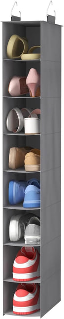 Lifewit 8 Section Hanging Shoe Storage Organizer for Closet Foldable, Gray — 1