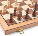 AMEROUS Magnetic Wooden Chess Set, 15 Inches Handmade Wooden Folding Travel…