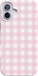 Casely iPhone 16 Case | Pink Plaid | Sunday Best | Compatible with MagSafe | Classic Ultra Slim Design photo 1
