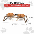 Loving Pets Elevated Dog Bowls – Raised Stainless Steel Dog Bowls with Steel…