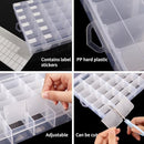Bead Organizer Storage 2 Pack 36 Grid Jewelry Tackle Craft Box Adjustable