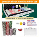300PCS Chips Professional Poker Chip Set with Aluminum Case, 11.5 Gram…