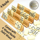 Bucher&Rossini Dominos Set for Adults with 4 Domino Racks Double Six Dominoes…