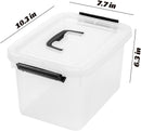 6 Quart Clear Storage Latch Box/Bins, 6-Pack Plastic Container with Latches and Lid — 2