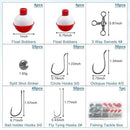 223pcs Fishing Tackle Kit with Hooks Bobbers Sinkers Swivels, Beginners…