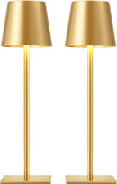 Kakanuo Gold Rechargeable Table Lamp, Cordless Battery Operated Lamp Set — 1