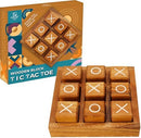 BSIRI Wooden XO Blocks Tic Tac Toe Travel Game Coffee Tabletop Family Living…