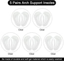 Dr.Foot Plantar Fasciitis Arch Support Shoe Insoles 5 Pairs, Thicken Gel Arch Pads for Flat Feet - Self-Adhesive Arch Cushions Inserts for Men and Women | Transparent 5 Pairs | 5 Pair (Pack of 1) — 3