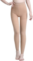 AMZAM 20-30 mmHg Compression Pantyhose for Women & Men | 20-30mmhg Footless Beige | Medium — 4