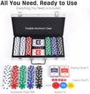 300 Pcs Poker Chips Set for Texas Holdem, 11.5g Clay Chips with Aluminum…