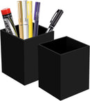 Ptaedex Acrylic Pen Holder Organizer, Black Pencil Holder for Desk, 2 Pack — 6